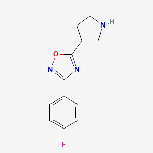 3-(4-Fluorophenyl)-5-(pyrrolidin-3-yl)-1,2,4-oxadiazole