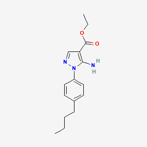 molecular formula C16H21N3O2 B11791692 Ethyl 5-amino-1-(4-butylphenyl)-1H-pyrazole-4-carboxylate 