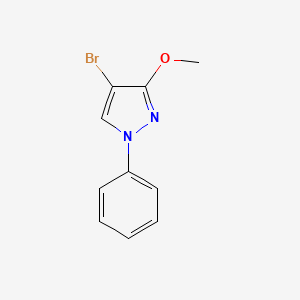 molecular formula C10H9BrN2O B11791698 4-Bromo-3-methoxy-1-phenyl-1H-pyrazole CAS No. 168820-17-5