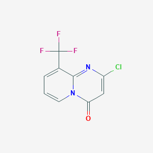 molecular formula C9H4ClF3N2O B11791717 2-Chloro-9-(trifluoromethyl)-4H-pyrido[1,2-A]pyrimidin-4-one 