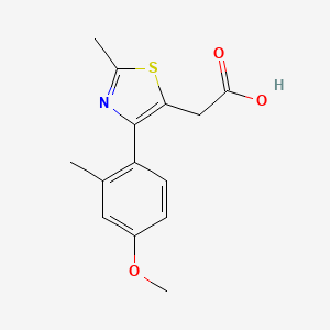 2-(4-(4-Methoxy-2-methylphenyl)-2-methylthiazol-5-yl)aceticacid