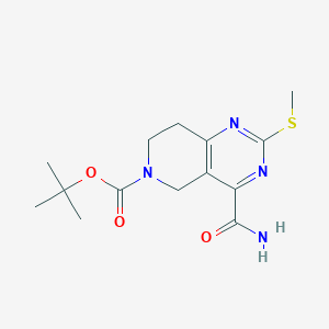 Tert-butyl 4-carbamoyl-2-(methylthio)-7,8-dihydropyrido[4,3-D]pyrimidine-6(5H)-carboxylate