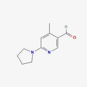 4-Methyl-6-(pyrrolidin-1-yl)nicotinaldehyde