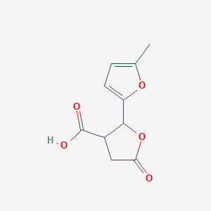 molecular formula C10H10O5 B11791821 2-(5-Methylfuran-2-yl)-5-oxotetrahydrofuran-3-carboxylic acid 