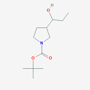 molecular formula C12H23NO3 B11791895 tert-Butyl 3-(1-hydroxypropyl)pyrrolidine-1-carboxylate 