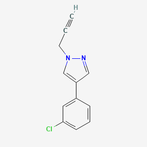 molecular formula C12H9ClN2 B11791913 4-(3-Chlorophenyl)-1-(prop-2-yn-1-yl)-1H-pyrazole 