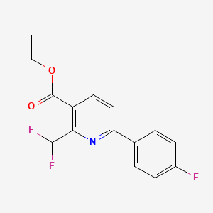 Ethyl 2-(difluoromethyl)-6-(4-fluorophenyl)nicotinate