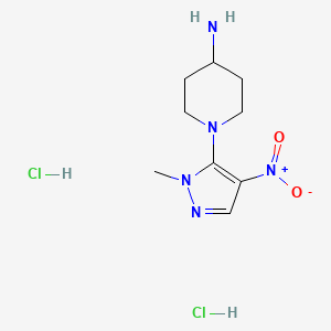 1-(1-Methyl-4-nitro-1H-pyrazol-5-yl)piperidin-4-amine dihydrochloride