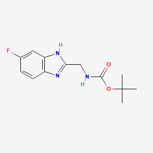 molecular formula C13H16FN3O2 B11791976 tert-Butyl ((5-fluoro-1H-benzo[d]imidazol-2-yl)methyl)carbamate 