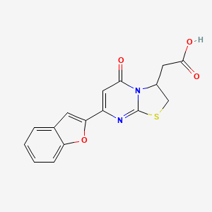 2-(7-(Benzofuran-2-yl)-5-oxo-3,5-dihydro-2H-thiazolo[3,2-a]pyrimidin-3-yl)acetic acid