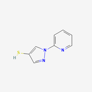 molecular formula C8H7N3S B11791996 1-(Pyridin-2-yl)-1H-pyrazole-4-thiol 