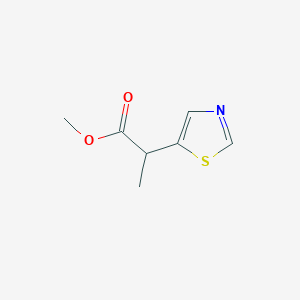 molecular formula C7H9NO2S B11792013 Methyl 2-(thiazol-5-yl)propanoate 