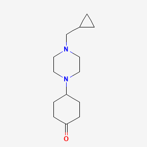 molecular formula C14H24N2O B11792026 4-(4-(Cyclopropylmethyl)piperazin-1-yl)cyclohexanone 