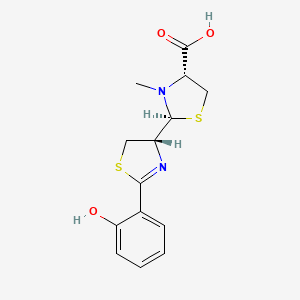 molecular formula C14H16N2O3S2 B11792095 Pyochelin II CAS No. 164104-32-9