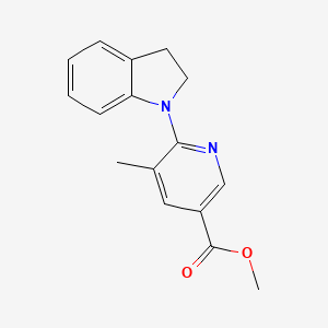 Methyl 6-(indolin-1-yl)-5-methylnicotinate