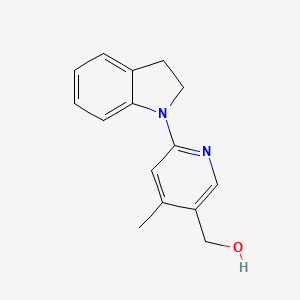 (6-(Indolin-1-yl)-4-methylpyridin-3-yl)methanol