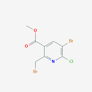 molecular formula C8H6Br2ClNO2 B11792116 Methyl 5-bromo-2-(bromomethyl)-6-chloronicotinate 