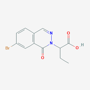 molecular formula C12H11BrN2O3 B11792142 2-(7-Bromo-1-oxophthalazin-2(1H)-yl)butanoic acid CAS No. 1437435-90-9