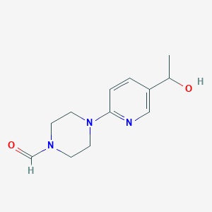 4-(5-(1-Hydroxyethyl)pyridin-2-yl)piperazine-1-carbaldehyde