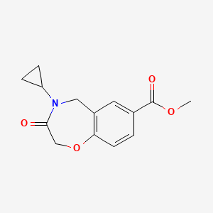 Methyl 4-cyclopropyl-3-oxo-2,3,4,5-tetrahydrobenzo[f][1,4]oxazepine-7-carboxylate