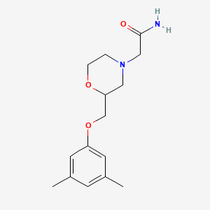 molecular formula C15H22N2O3 B11792205 2-(2-((3,5-Dimethylphenoxy)methyl)morpholino)acetamide 