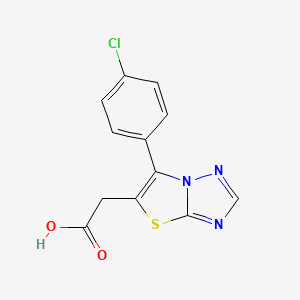 2-(6-(4-Chlorophenyl)thiazolo[3,2-b][1,2,4]triazol-5-yl)acetic acid