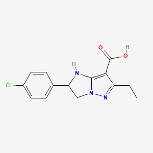 2-(4-Chlorophenyl)-6-ethyl-2,3-dihydro-1H-imidazo[1,2-b]pyrazole-7-carboxylic acid