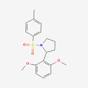 molecular formula C19H23NO4S B11792242 2-(2,6-Dimethoxyphenyl)-1-tosylpyrrolidine 