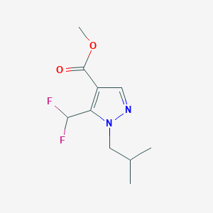 molecular formula C10H14F2N2O2 B11792286 Methyl 5-(difluoromethyl)-1-isobutyl-1H-pyrazole-4-carboxylate 