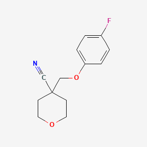 4-((4-Fluorophenoxy)methyl)tetrahydro-2H-pyran-4-carbonitrile