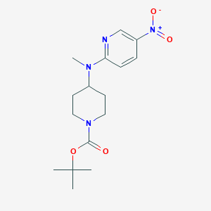 molecular formula C16H24N4O4 B11792312 tert-Butyl 4-(methyl(5-nitropyridin-2-yl)amino)piperidine-1-carboxylate 