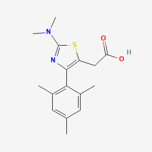 2-(2-(Dimethylamino)-4-mesitylthiazol-5-yl)acetic acid