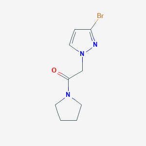 molecular formula C9H12BrN3O B11792435 2-(3-Bromo-1H-pyrazol-1-yl)-1-(pyrrolidin-1-yl)ethanone 