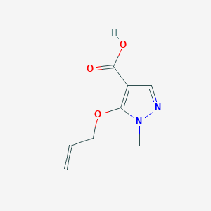 molecular formula C8H10N2O3 B11792444 5-(Allyloxy)-1-methyl-1H-pyrazole-4-carboxylic acid 