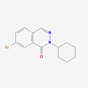 molecular formula C14H15BrN2O B11792445 7-Bromo-2-cyclohexylphthalazin-1(2H)-one 