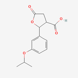 2-(3-Isopropoxyphenyl)-5-oxotetrahydrofuran-3-carboxylic acid