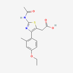 2-(2-Acetamido-4-(4-ethoxy-2-methylphenyl)thiazol-5-yl)acetic acid