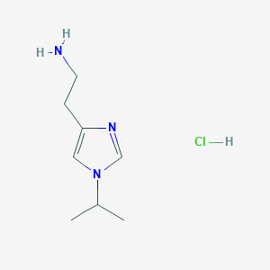 molecular formula C8H16ClN3 B11792493 2-(1-Isopropyl-1H-imidazol-4-yl)ethanamine hydrochloride 