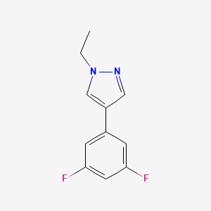 molecular formula C11H10F2N2 B11792520 4-(3,5-Difluorophenyl)-1-ethyl-1H-pyrazole 