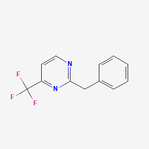 molecular formula C12H9F3N2 B11792539 2-Benzyl-4-(trifluoromethyl)pyrimidine 