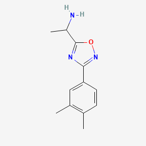 1-(3-(3,4-Dimethylphenyl)-1,2,4-oxadiazol-5-yl)ethanamine