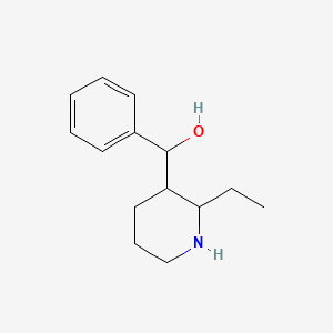 molecular formula C14H21NO B11792558 (2-Ethylpiperidin-3-yl)(phenyl)methanol 