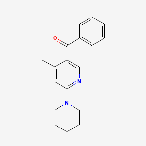 (4-Methyl-6-(piperidin-1-yl)pyridin-3-yl)(phenyl)methanone