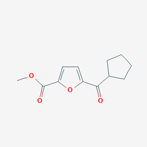 molecular formula C12H14O4 B11792585 Methyl 5-(cyclopentanecarbonyl)furan-2-carboxylate 