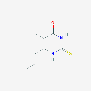 molecular formula C9H14N2OS B11792604 5-Ethyl-2-mercapto-6-propylpyrimidin-4-ol 