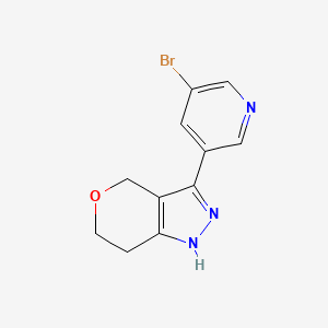 3-(5-Bromopyridin-3-yl)-1,4,6,7-tetrahydropyrano[4,3-c]pyrazole