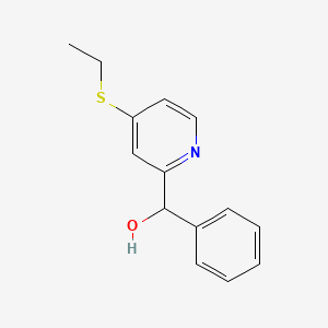 (4-(Ethylthio)pyridin-2-yl)(phenyl)methanol