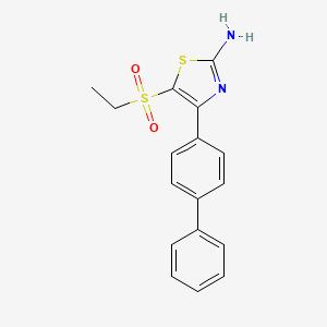 4-([1,1'-Biphenyl]-4-yl)-5-(ethylsulfonyl)thiazol-2-amine