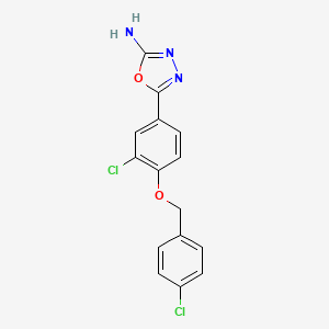 5-(3-Chloro-4-((4-chlorobenzyl)oxy)phenyl)-1,3,4-oxadiazol-2-amine