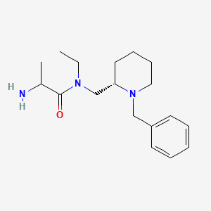 molecular formula C18H29N3O B11792975 2-amino-N-[[(2S)-1-benzylpiperidin-2-yl]methyl]-N-ethylpropanamide 